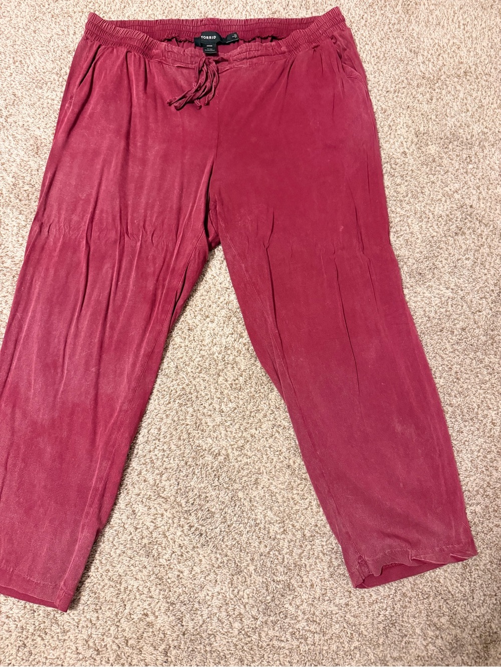 Torrid Wine-Red Drawstring Jogger Pants